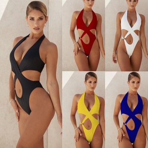 SAILBEENew Sexy One Piece Swimsuit 2021 Women Cut Out Swimwear Push Up Monokini Bathing Suits Beach Wear Swimming Suit For Women