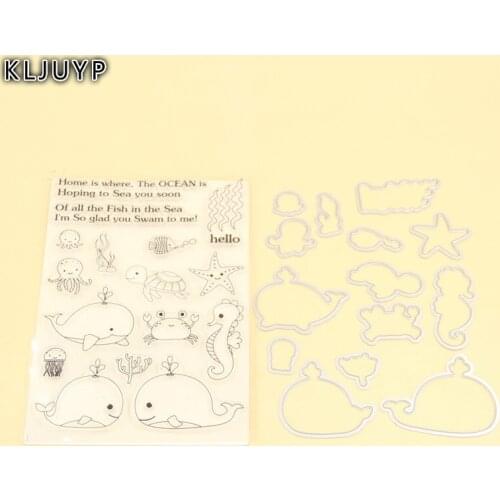 KLJUYP Ocean Fish Stamp Metal Cutting Dies Stencils for DIY Scrapbooking/photo album Decorative Embossing DIY Paper Card
