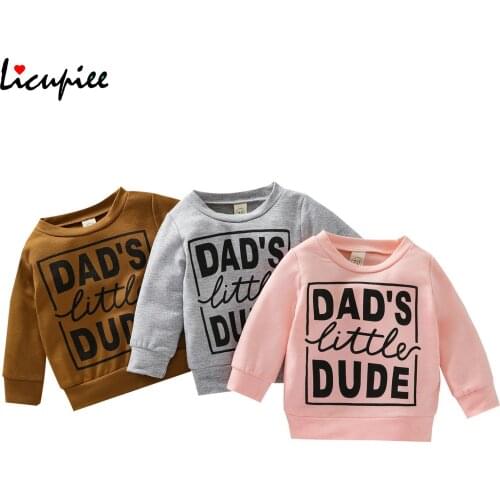 0-18 Months Letter Sweaters Unisex Baby Letter Print Sweatshirt, Loose Fit Long Sleeve O-neck Pullover for Spring Fall