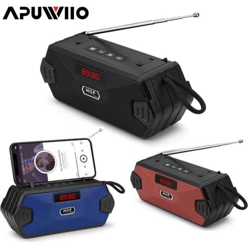 Outdoor Bluetooth Speaker Portable Wireless Bass Subwoofer USB Speakers with FM Radio AUX TF MP3 Stereo Loudspeaker Music Box