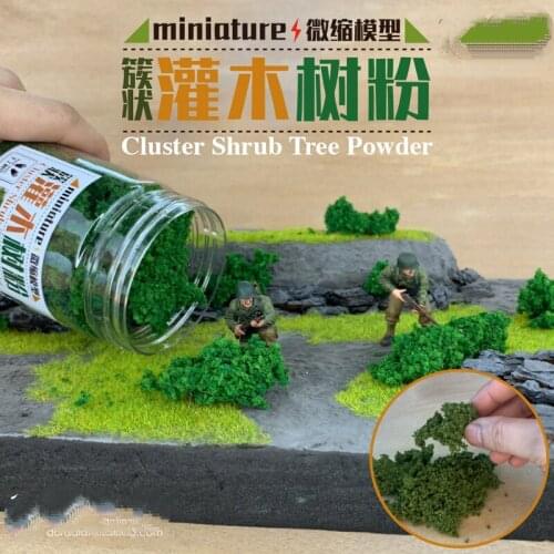 HO Scale Diy Cluster Shrub Tree Powder Miniature Scene Warhammer military model Tree Making Materials