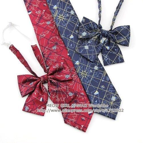 The Map in Heart Girls Womens Japanese Uniform JK Neck Tie Bowknot Lolita Tie Preppy Style Cosplay