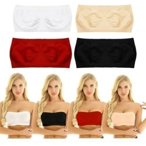 Fashion Women Chest Wraps Tube Tops Plus Size Seamless Strapless Soft Anti Expose High Elastic Mesh Wrapped Invisible Strapless