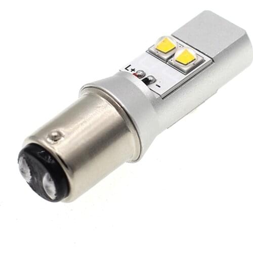 Zauleon 1pcs 1157 BA15D LED Motorcycle Scooter Headlight Bulb DC 6V-24V Warm White