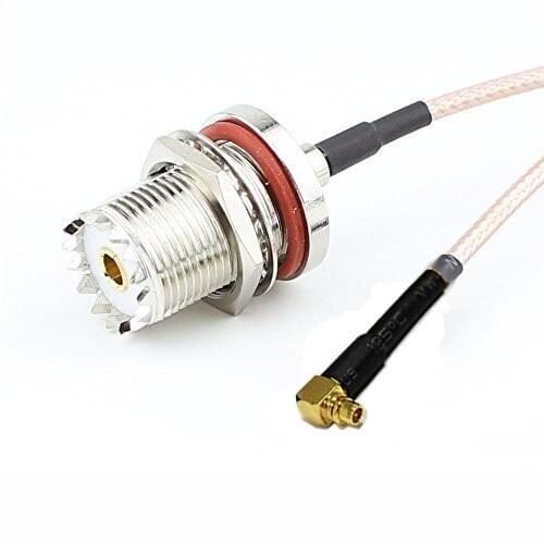 10pcs MMCX Male Right Angle To UHF SO239 PL259 Female RF Pigtail Jumper Cable RG316 8"20CM
