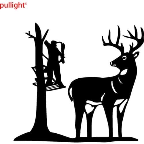 18.5*17CM Fashion Hunters Hunting Deer Car Stickers Covering The Body Motorcycle SUVs Bumper Car Window Vinyl Decals