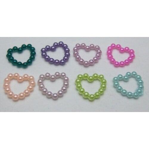 200 Mixed Color Dotted Sweet Hearts Pearl Scrapbook Craft