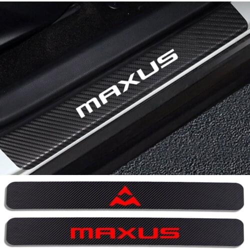 4PCS Carbon Fiber Car Sill Sticker For SAIC R Baojun Maxus Wuling Im Motors Roewe Yujin car Accessories Carbon Fiber Decal