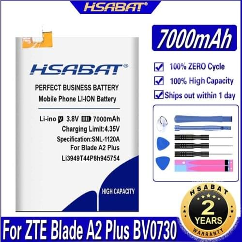 HSABAT Li3949T44P8h945754 7000mAh Battery For ZTE Blade A2 Plus BV0730 A2Plus For ZTE Blade A610 Plus Batteries