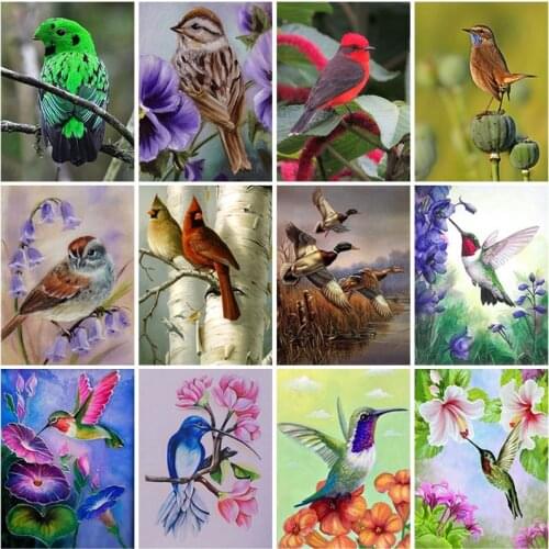 5D DIY Diamond Painting Bird Rhinestones Pictures Diamond Embroidery Cross Stitch Animal Cross Stitch Mosaic Crafts Wall Art Kit