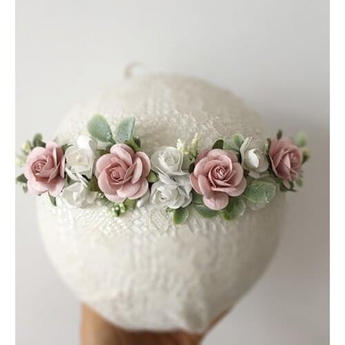 Free Shipping Blush Pink Flower Girl Crown