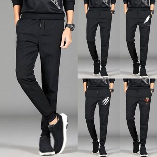 Casual Pants Training Gym Sports Trousers Full Length Running Sports Elastic Waist Jogging Pants Summer Solid Sweatpants 5XL