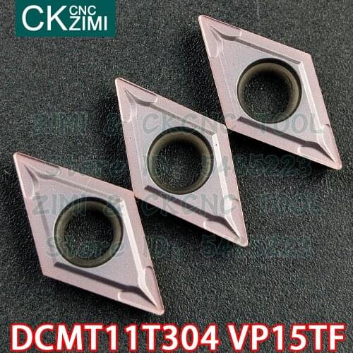 DCMT11T304 VP15TF DCMT 11T304 VP15TF Carbide insert External Turning insert Tool CNC Metal Lathe cutter Tool for stainless steel