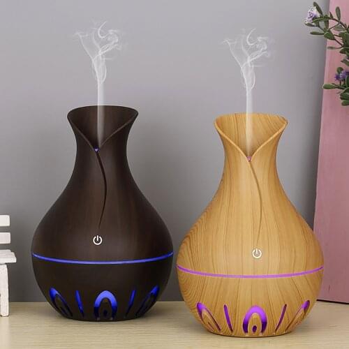 Electric Air Humidifier Ultrasonic Wood Grain Humidificador Diffuser Essential Aroma Oils Aromatherapy Diffuser Mini Mist Maker