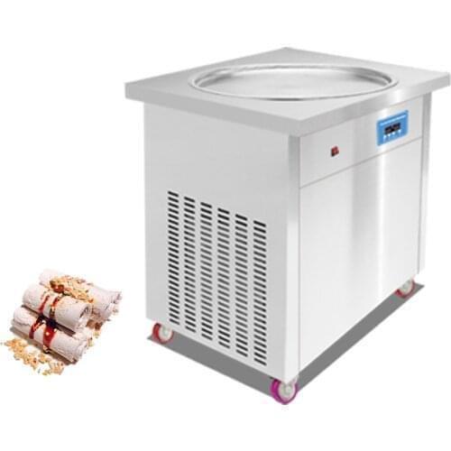 MK-PF1R Single round pan stir thai fried fry ice cream roll machine CFR BY SEA