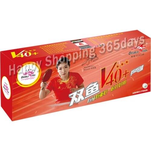 Original Double Fish 3-Star V40+ Table Tennis Balls 40+ New Material Seamed Plastic ABS Ping Pong Balls