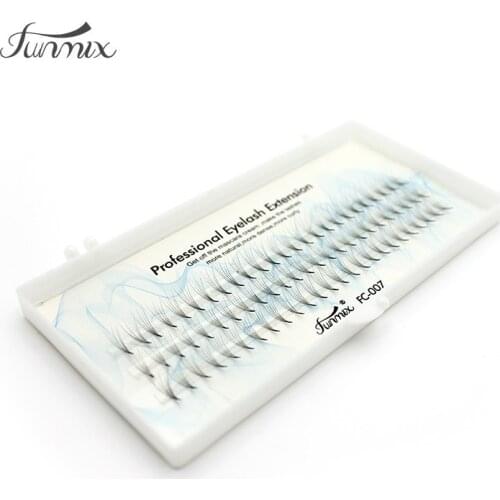 FUNMIX False Eyelashes 0.07 C 5D Wave Individual Eyelash Extension Of Mink Black Soft False Eye Lashes