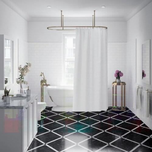 Floor Tile Stickers Waterproof Wallpapers Non Slip Floor Wall Decor Panels Marble Self Adhesive Ceramic Modern Cartoon Walkable