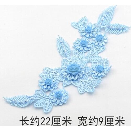 New Lace Embroidery Patche Sticker For Clothing Wedding Dress Patches Sewing Flower Applique Lace Patch Clothes Accessories F19