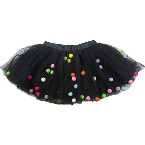 New Black Tulle Kids Tutu Dresses Little Girls Dance Dresses for 1-12 Years Short Children Party Gowns