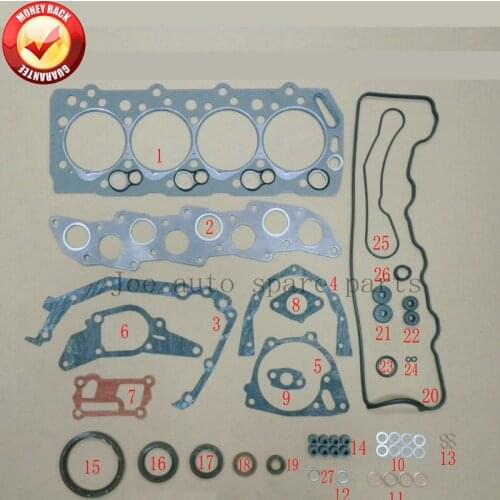 D4BF 4d56 4d56t Engine complete Full gasket set kit for HYUNDAI H100 L200 2.5L 20910-35A10 20910-42A00 20910-42A10 MD972160
