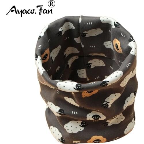 Spring Childrens Cotton Scarf for Baby Kids Boys Girls New Winter Cute Cartoon Animal Solid Scarves Warm O Ring Neckerchief