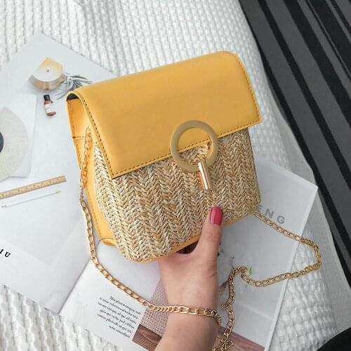 Straw Bucket Bags For Women 2020 Summer New Fashion Crossbody Bag Ladies Small Purses and Handbags Female Travel Messenger Bags