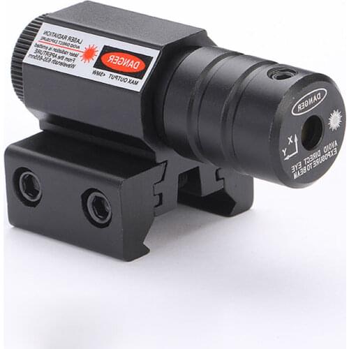 Mini Tactical Red Laser Torch Flashlight Scope with 20mm/11mm Slot Set for Gun Rifle Pistol Shot Hunting Black