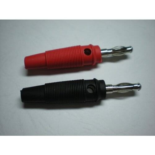 Banana 413 Plug Nickel Plated Red & Black 55mm 100 pcs por lot