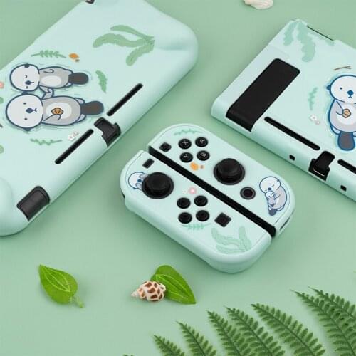 Switch Protective Split Shell NS Lite Housing Case Cover Cute Shiba Inu Sea Otter Hard Cover Back Grip Shell For Nintendo Switch