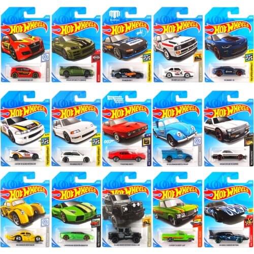1-72 Pcs Original 1:64 Hotwheels Children Simulation Metal Mini Racing Kids Taxiing Alloy Car Model Toy Car Set Oyuncak Boy Gift