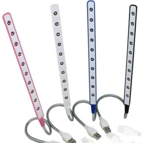 1PC Creative USB LED Light Novelty Portable 10 LED Lighting Lamp Mini Table Lights For Notebook Laptop Computer Reading Lamps