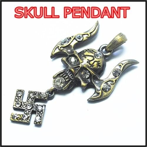 1 pcs necklace metal pendants skull pendant charms jewelry pendants size 53x33mm