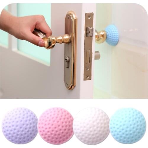 1PCS Wall Thickening Mute Door Fenders Golf Styling Rubber Fender Handle Door Lock Protective Pad Protection Home Wall Sticker