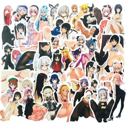 10/30/50 Pcs Anime Sexy Beautiful Girl Graffiti Stickers Trolley Case Skateboard Notebook Helmet Computer Motorcycle Stickers