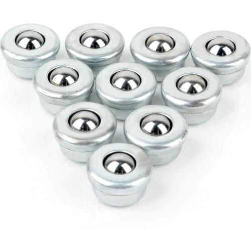 10pcs Durable CY-8H Ball Transfer Bearing 8mm Sliver Metal Unit Conveyor Roller Wheels
