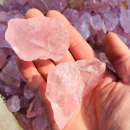 100g Natural Raw Pink Rose Quartz Crystal Stone Mozambique
