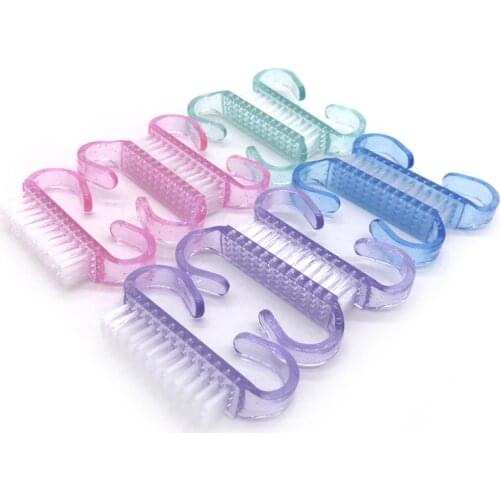 20pcs Nail Brush Gel Acrylic Nail Art Silicone Brush Mix Color Handle Clean Dust Small Angle Manicure Ongles Materiel Accessorie