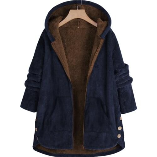 2021 Autumn And Winter New Hooded Long-sleeved Printed Cotton-padded Coat Loose Plush Fashion Coat Women Qm