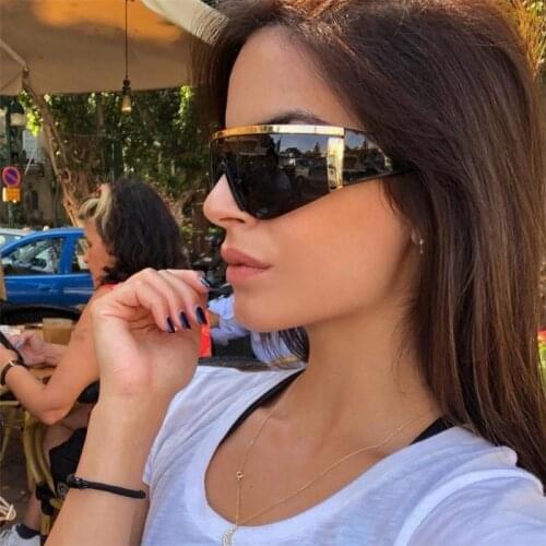 2020 Sunglasses UV400 European American Fashion One-piece Beauty Head Sunglasses Hip Hop Sunglasses Colorful For Men And Women