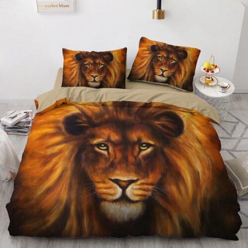 3D Bedding Sets Lion Camel Duvet Quilt Cover Set Comforter Bed Linen Pillowcase King Queen Full Size 203*230cm Home Texitle
