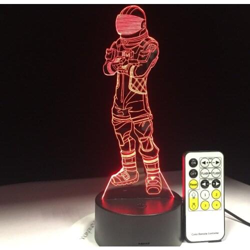 Dark Voyager Game 3D Lamp Arylic Crystal RGB Changeable LED Mood Lamp 7 Colors Night Light for Birthday Holiday Gift Drop Ship