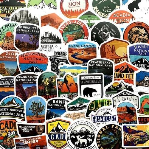 50Pcs Ancient park hand account waterproof Sticker For Suitcase Skateboard Laptop Luggage Fridge Phone Car Styling DIY Decal