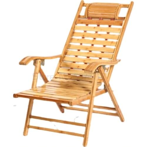 Bamboo recliner bamboo cool chair household folding chair afternoon chair balcony recliner elderly chair backrest recliner