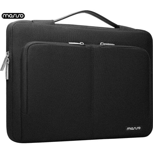 MOSISO Laptop Sleeve Case for MacBook Pro Air 13 inch 13.3 inch Notebook Computer Briefcase Bag with Trolley Belt for Men Women