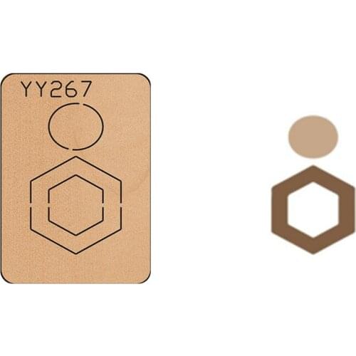 Wood Mold Earrings Cut Mold Earring Wood Mold YY267 Is Compatible with Most Manual Die CutHexagonal earring
