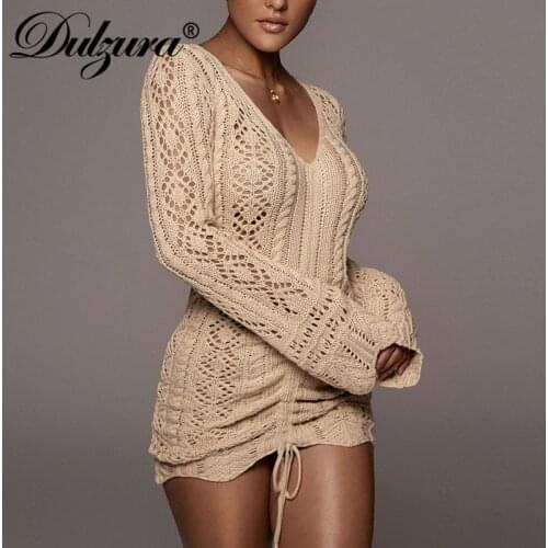 Модные вязаные платья Dulzura China At AliExpress