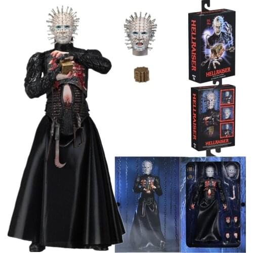 NECA Hellraiser Figures He'll Tear Your Soul Apart Ultimate Pinhead Action Figures Collectable Model Toy Gifts Doll 18cm