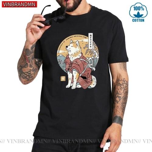 Japanese Anime Shiba Inu Dog Akita Samurai T shirts men Cartoon Samurai Warrior Shiba Inu T-shirt 2021 Latest Design Fashion Tee