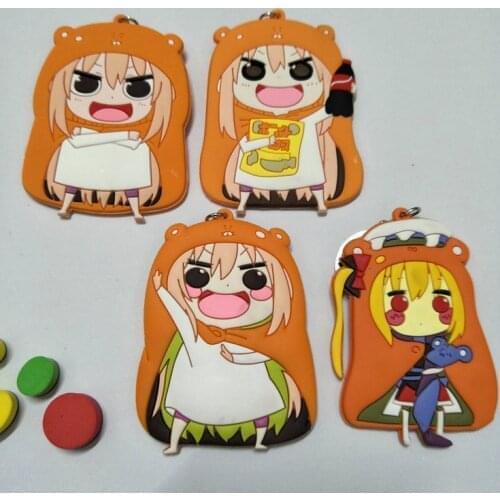 Hot Halloween Himouto Umaru-chan Double-Side Soft Rubber Keychain Doma Umaru Pendant Keychain Anime Christmas New Year Gift